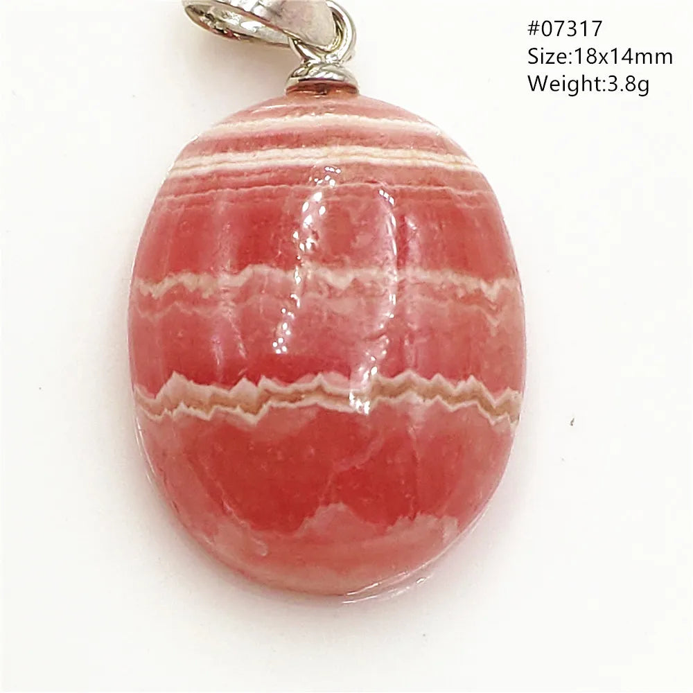 Natural Rose Rhodochrosite Pendant Heart Red Rhodochrosite Love Bead Pendant Necklace Women Rare Rose Necklace AAAAA