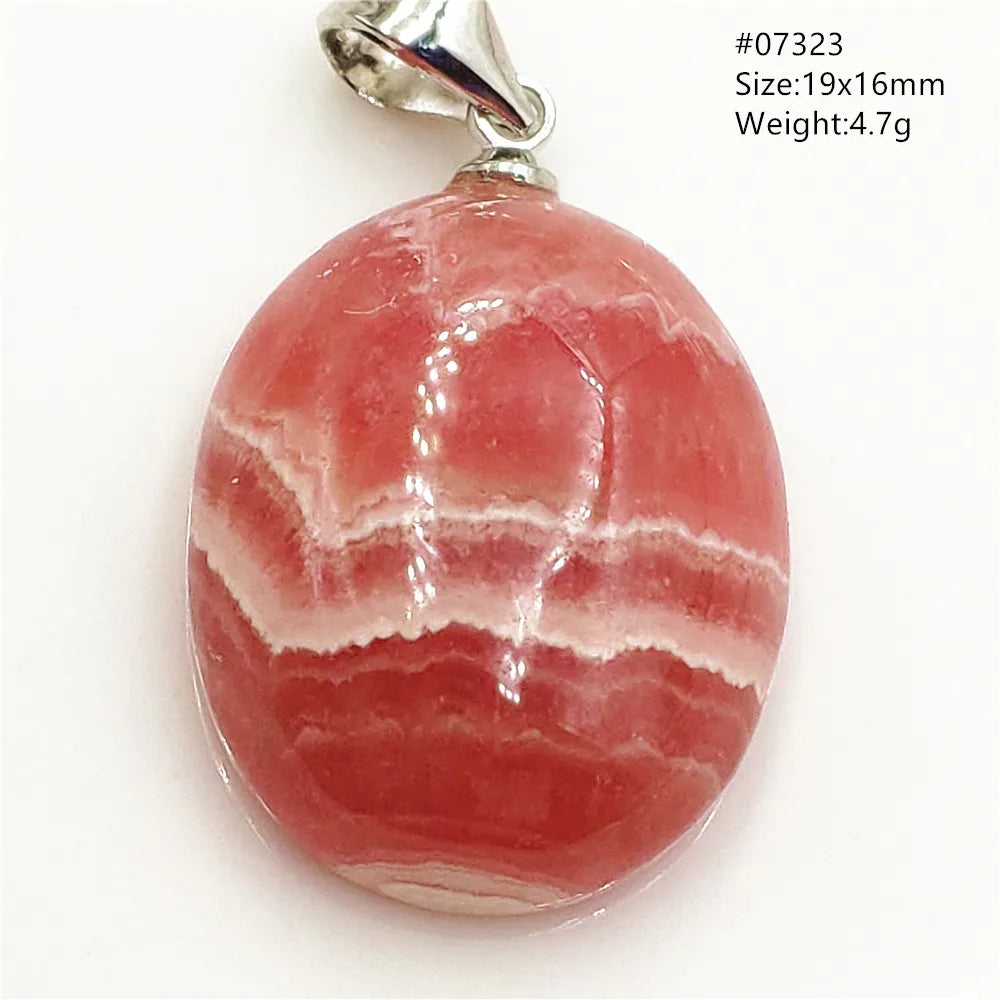 Natural Rose Rhodochrosite Pendant Heart Red Rhodochrosite Love Bead Pendant Necklace Women Rare Rose Necklace AAAAA