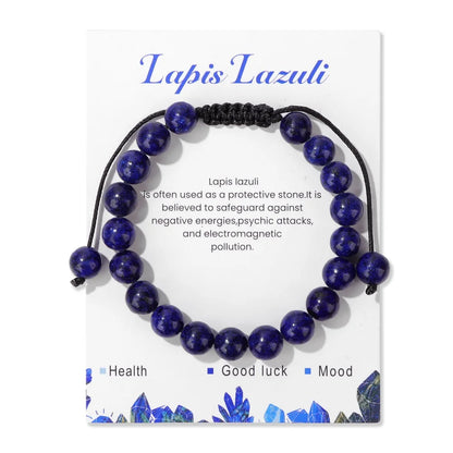 Fashion Energy Stone Hematite Beads Bracelet Men Natural Healing Quartz Bracelets No-Magnetic Health Protection Women Jewelry