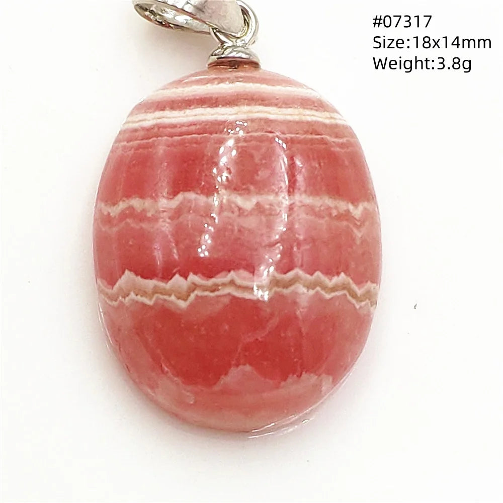 Natural Red Rhodochrosite Pendant Jewelry Rose Rhodochrosite Heart Love Women Men Gemstone Jewelry Fashion Necklace Gift AAAAAA