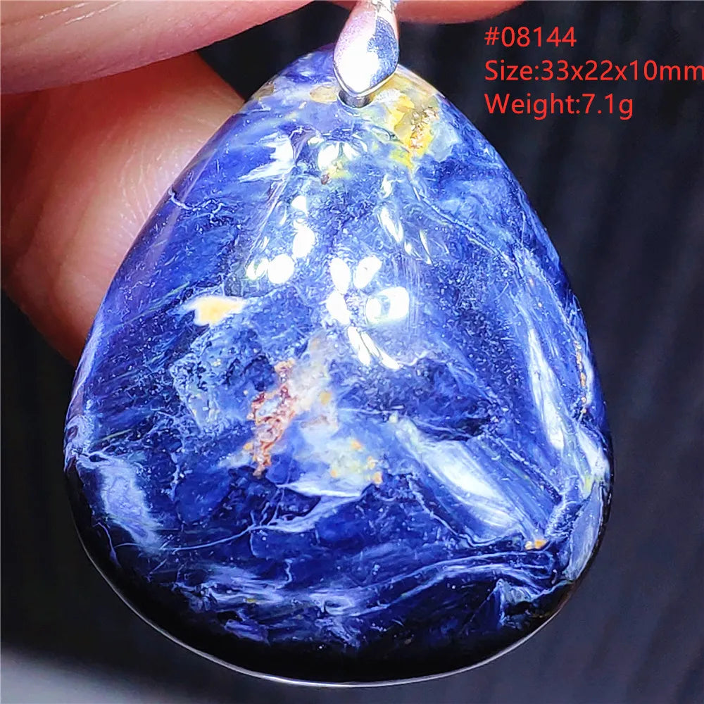 Natural Blue Pietersite Chatoyant Bead Pendant Jewelry Necklace Women Men Namibia Yellow Pietersite Cat Eye Fashion AAAAAA