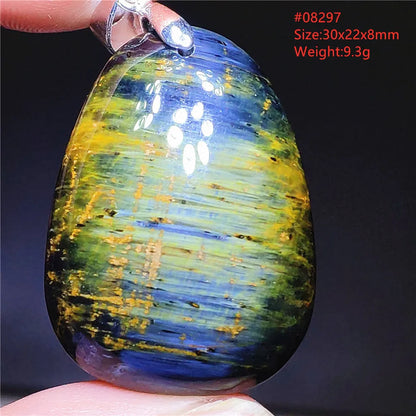 Natural Blue Pietersite Chatoyant Bead Pendant Jewelry Necklace Women Men Namibia Yellow Pietersite Cat Eye Fashion AAAAAA