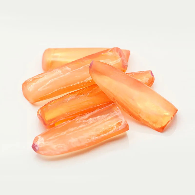 Corundum Stone Rough Synthetic Gems Morganite Orange Sapphire Raw Material For Loose Gemstone Beads