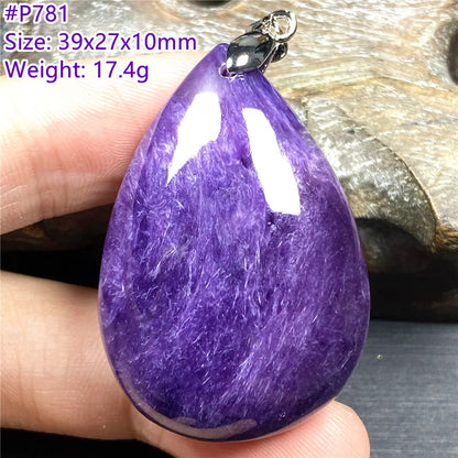 Top Natural Purple Charoite Stone Pendant Jewelry For Women Lady Men Love Healing Crystal Beads Silver Energy Gemstone AAAAA