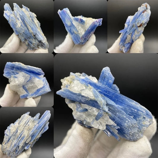 Natural Blue Kyanite Rough Reiki Crystal Mineral Espécime Pedra Gemstone Cianite Cluster Chip Para Cura Calcita Coletar 1pc