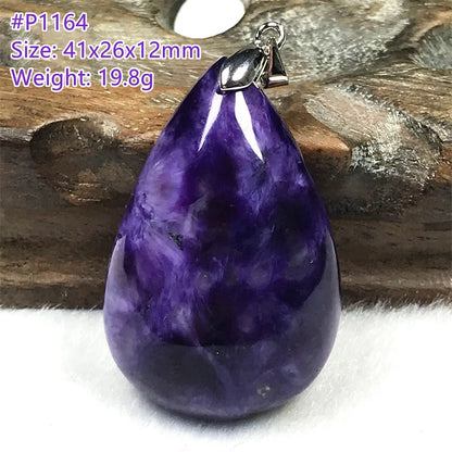 Top Natural Purple Charoite Stone Pendant Jewelry For Women Lady Men Love Healing Crystal Beads Silver Energy Gemstone AAAAA