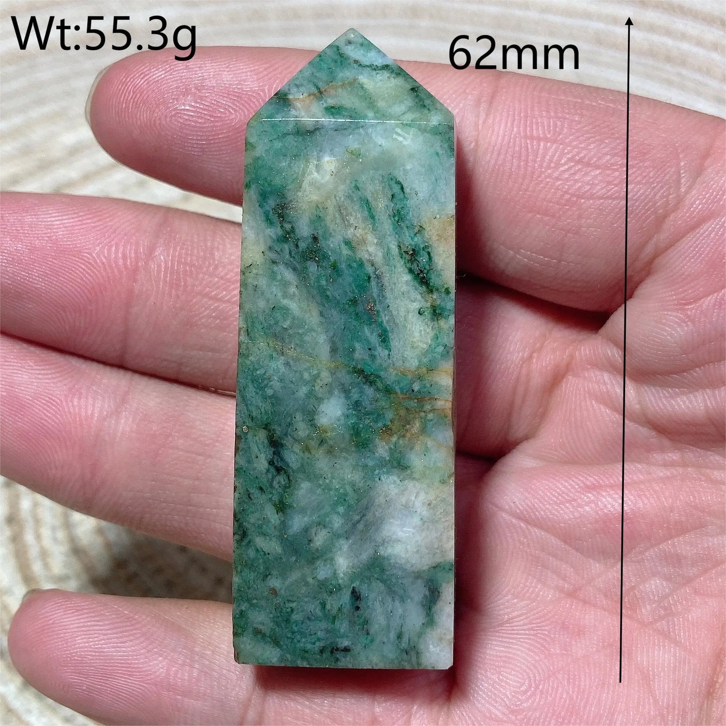 Natural Crystal Dioptase Tower Pyrite Healing Wholesale Gemstone Energy Polished Obelisk Precious Gift