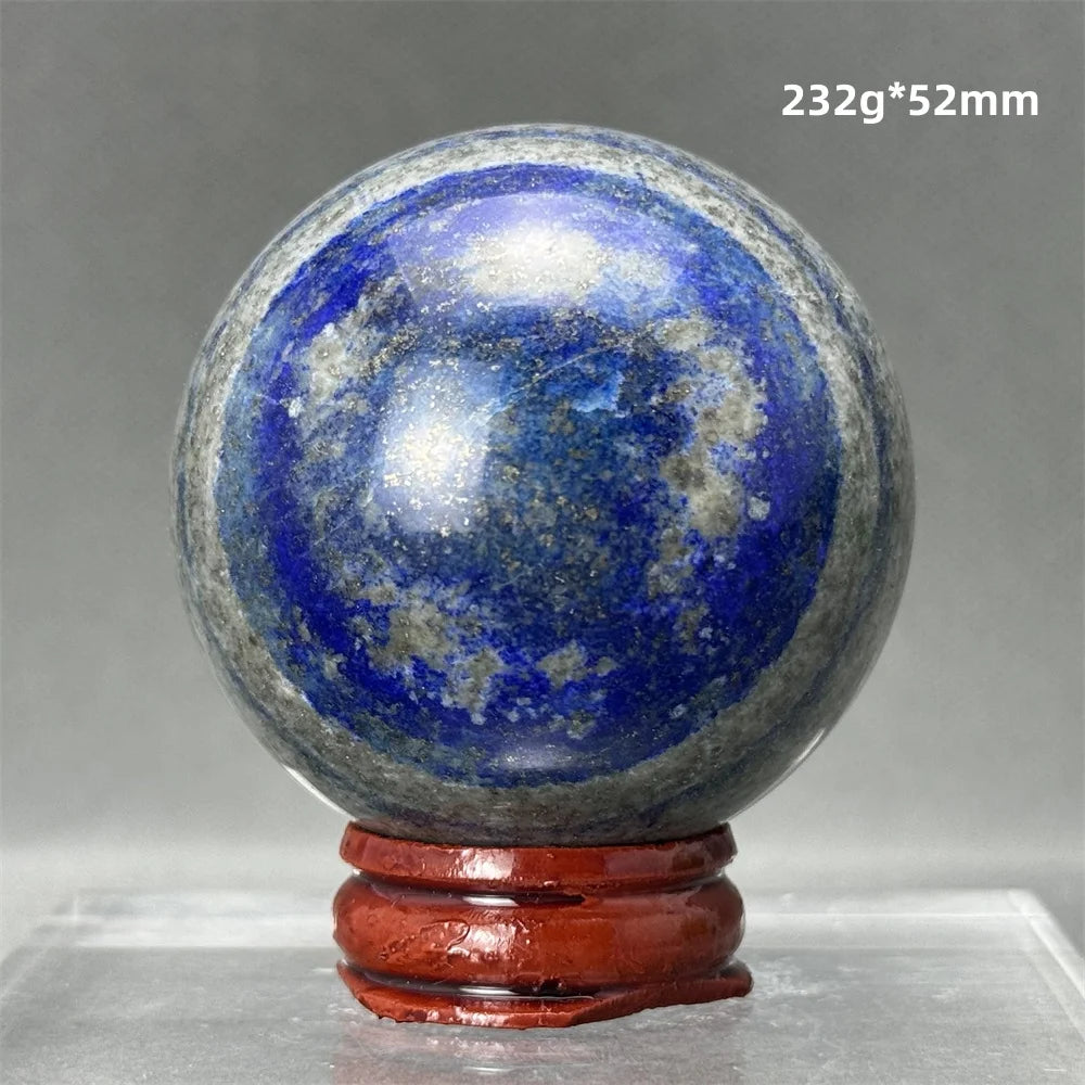 Bola de Lápis-Lazúli Natural Artesanato Polido Aura Cura Energia Meditação Adivinhação Altar Bola de Pedra Mineral Ornamentos para Casa Presente