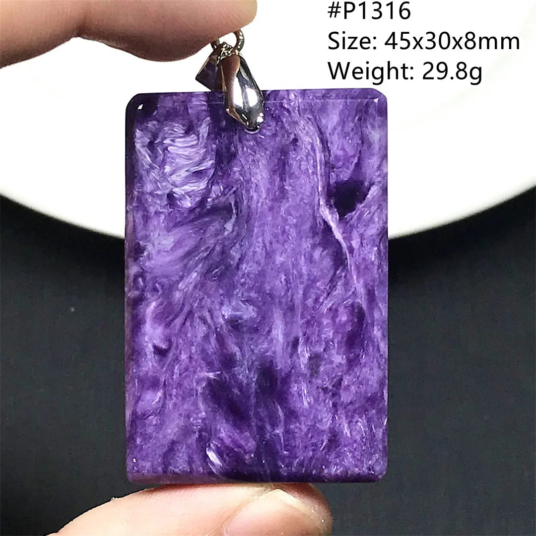 Top Natural Purple Charoite Stone Pendant Jewelry For Women Lady Men Love Healing Crystal Beads Silver Energy Gemstone AAAAA