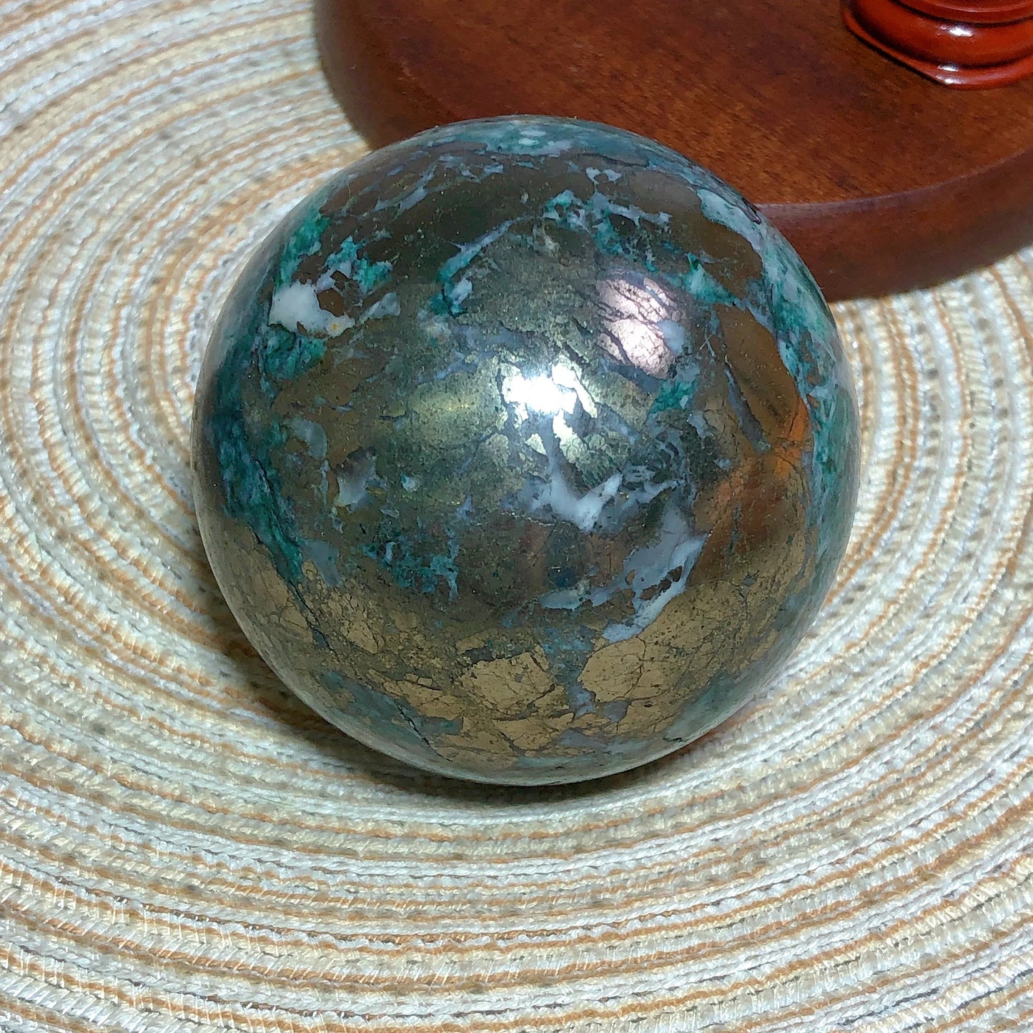 Natural Crystals Dioptase Pyrite Sphere Balls Polished Room Decor Energy Gift Mineral Ore Stone