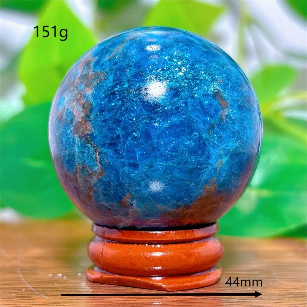 Esfera de Apatita Cristal Pedra de Quartzo Natural Decoração para Casa Minerais Reiki Artesanato Presentes Amor Energia Cura Meditação + Suporte