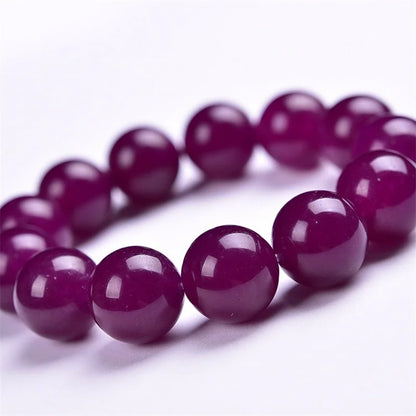 16MM Natural Charoite Bracelet Women Fashion Round Stone Elegant Healing Strand Bangles Wristband Gift 1PCS