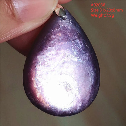 Natural Purple Lepidolite Quartz Tourmaline Mica Pendant Flash Woman Men Heart Love Fashion Jewelry AAAAAA