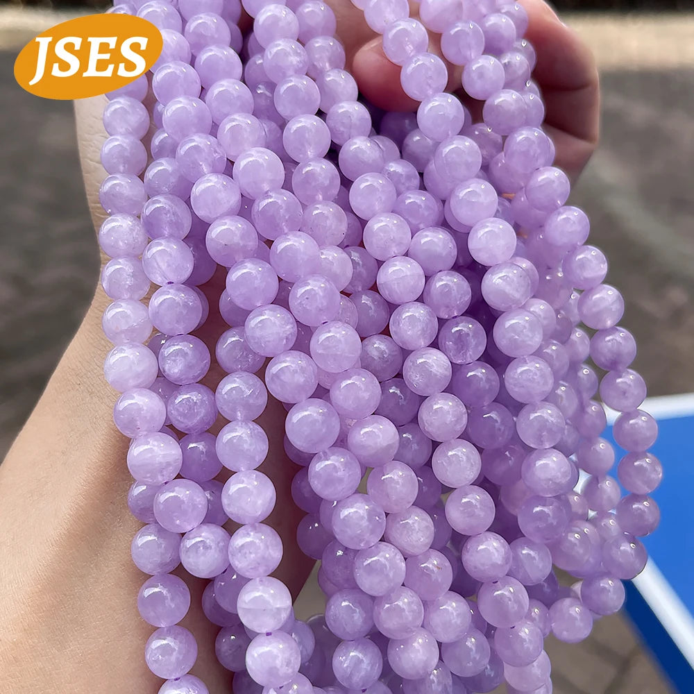 AA Natural Lavender Amethyst Quartz Charm Loose Beads for Jewelry Making Bracelets DIY Stone Beads Accessorries 4 6 8 10 mm