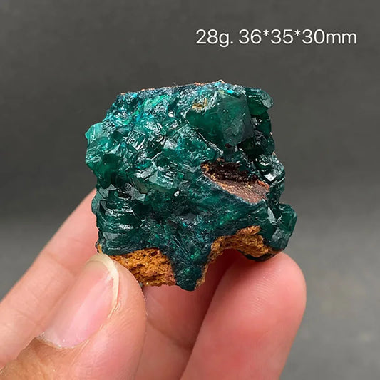 100% Natural Congo Dioptase Raw Stone - Mineral Specimen Healing Crystal for Gem Collection