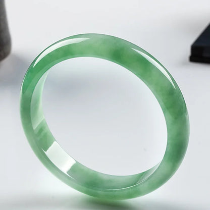 Pulseira de jadeíta natural genuína para mulheres, bracelete de jade da Birmânia, joias com pingentes de moda, pedra de jade de gelo, presentes de amuleto