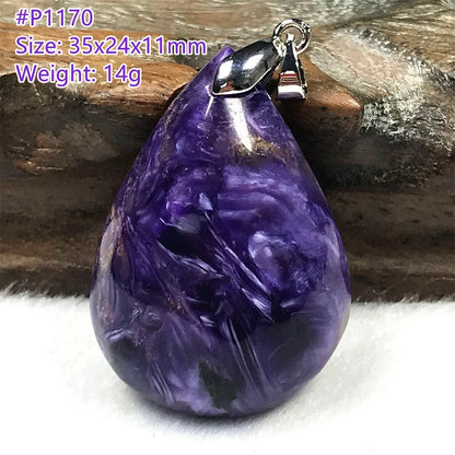 Top Natural Purple Charoite Stone Pendant Jewelry For Women Lady Men Love Healing Crystal Beads Silver Energy Gemstone AAAAA