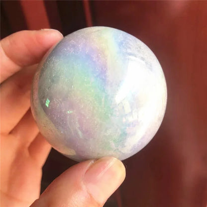 HOME DECOR Natural Polished Gemstone Spheres Angel Aura Celestite Crystal Ball For Feng Shui