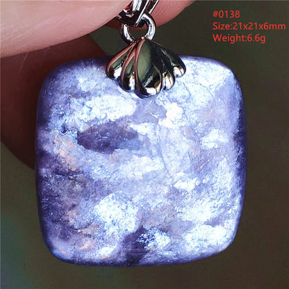 Natural Purple Lepidolite Quartz Tourmaline Mica Pendant Flash Woman Men Heart Love Fashion Jewelry AAAAAA