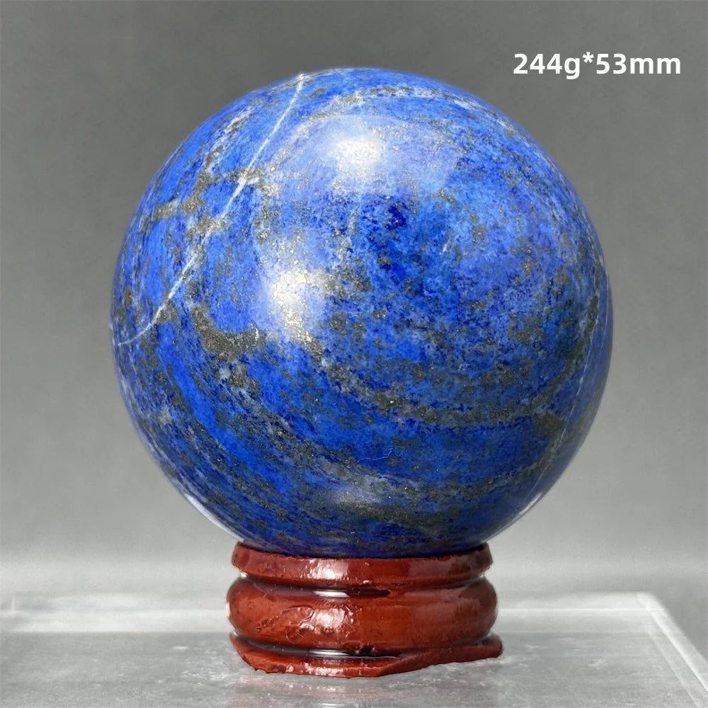 Bola de Lápis-Lazúli Natural Artesanato Polido Aura Cura Energia Meditação Adivinhação Altar Bola de Pedra Mineral Ornamentos para Casa Presente