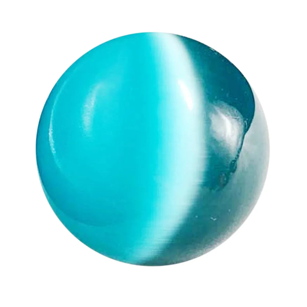 Bola de pedra opala olho de gato azul de 40 mm, esfera de cristal de quartzo, bola de pedra fengshui para decoração de casa, quarto e escritório, presente