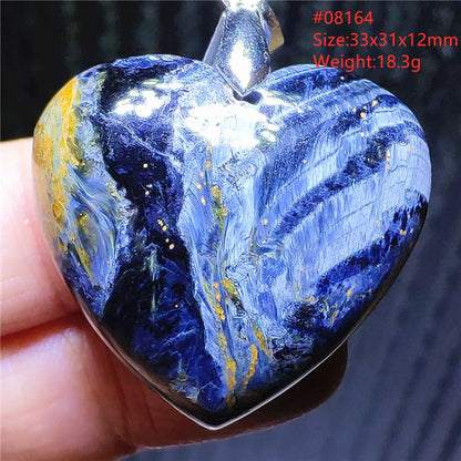 Natural Blue Pietersite Chatoyant Bead Pendant Jewelry Necklace Women Men Namibia Yellow Pietersite Cat Eye Fashion AAAAAA