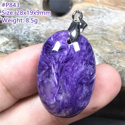 Top Natural Purple Charoite Stone Pendant Jewelry For Women Lady Men Love Healing Crystal Beads Silver Energy Gemstone AAAAA