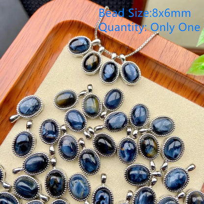 Natural Blue Pietersite Chatoyant Bead Pendant Jewelry Necklace Women Men Namibia Yellow Pietersite Cat Eye Fashion AAAAAA