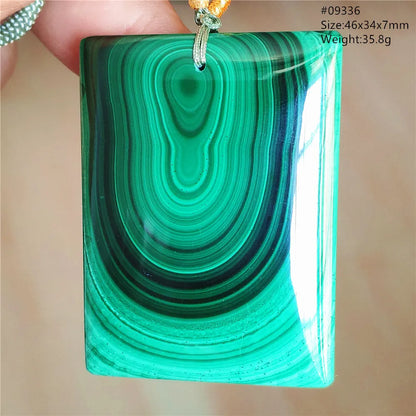 Natural Green Malachite Chrysocolla Pendant Jewelry Rectangle Women Men Big Fashion Green Chrysocolla Fashion Necklace AAAAAA