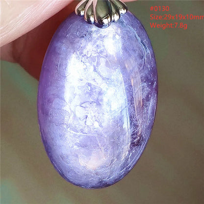 Natural Purple Lepidolite Quartz Tourmaline Mica Pendant Flash Woman Men Heart Love Fashion Jewelry AAAAAA