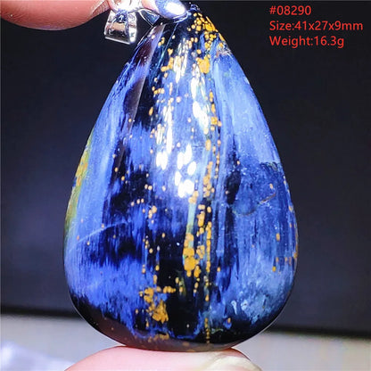 Natural Blue Pietersite Chatoyant Bead Pendant Jewelry Necklace Women Men Namibia Yellow Pietersite Cat Eye Fashion AAAAAA