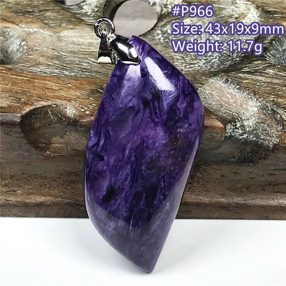 Top Natural Purple Charoite Stone Pendant Jewelry For Women Lady Men Love Healing Crystal Beads Silver Energy Gemstone AAAAA