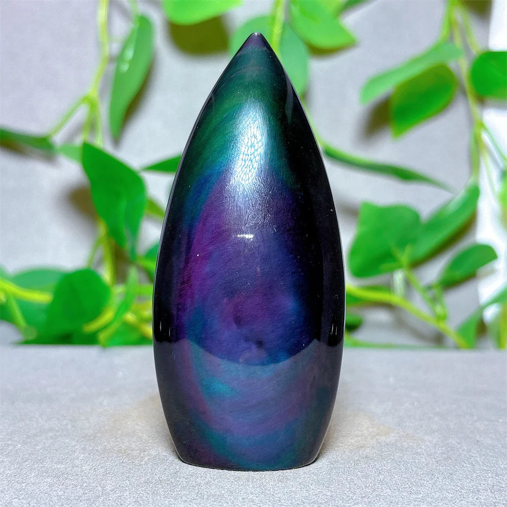 Rainbow Obsidian Free Form Crystal Natural Quartz  Stone Home Decoration Minerals Reiki Craft Gifts Energy Healing Spiritual