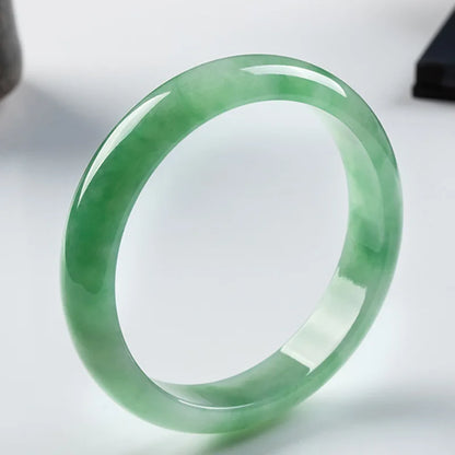 Pulseira de jadeíta natural genuína para mulheres, bracelete de jade da Birmânia, joias com pingentes de moda, pedra de jade de gelo, presentes de amuleto