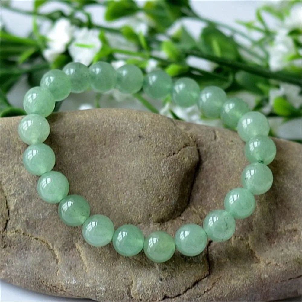 Wholesale Aventurine Crystal Quartz Natural Stone Green Bracelet Elastic Cord Pulserase Jewelry Beads Lovers Woman Gift