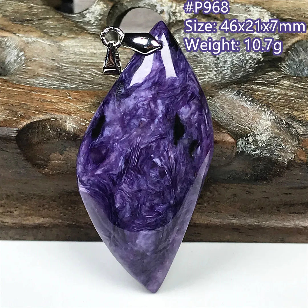 Top Natural Purple Charoite Stone Pendant Jewelry For Women Lady Men Love Healing Crystal Beads Silver Energy Gemstone AAAAA