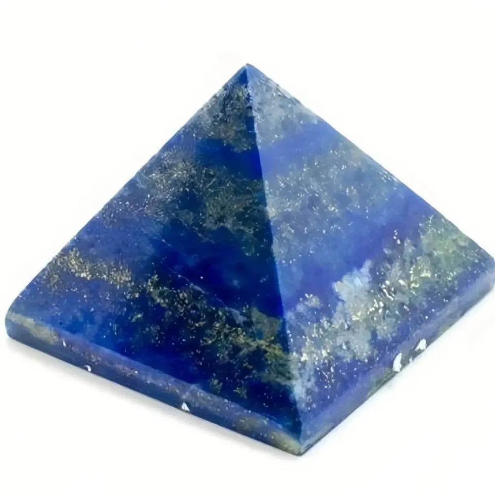 1PC Natural Lapis Lazuli Pyramid Crystal stones Chafen Quartz Wand Healing Home Decoration Accessories