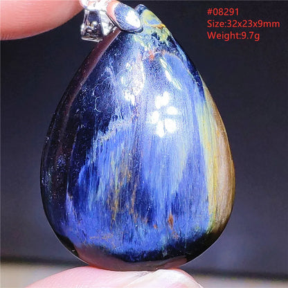 Natural Blue Pietersite Chatoyant Bead Pendant Jewelry Necklace Women Men Namibia Yellow Pietersite Cat Eye Fashion AAAAAA