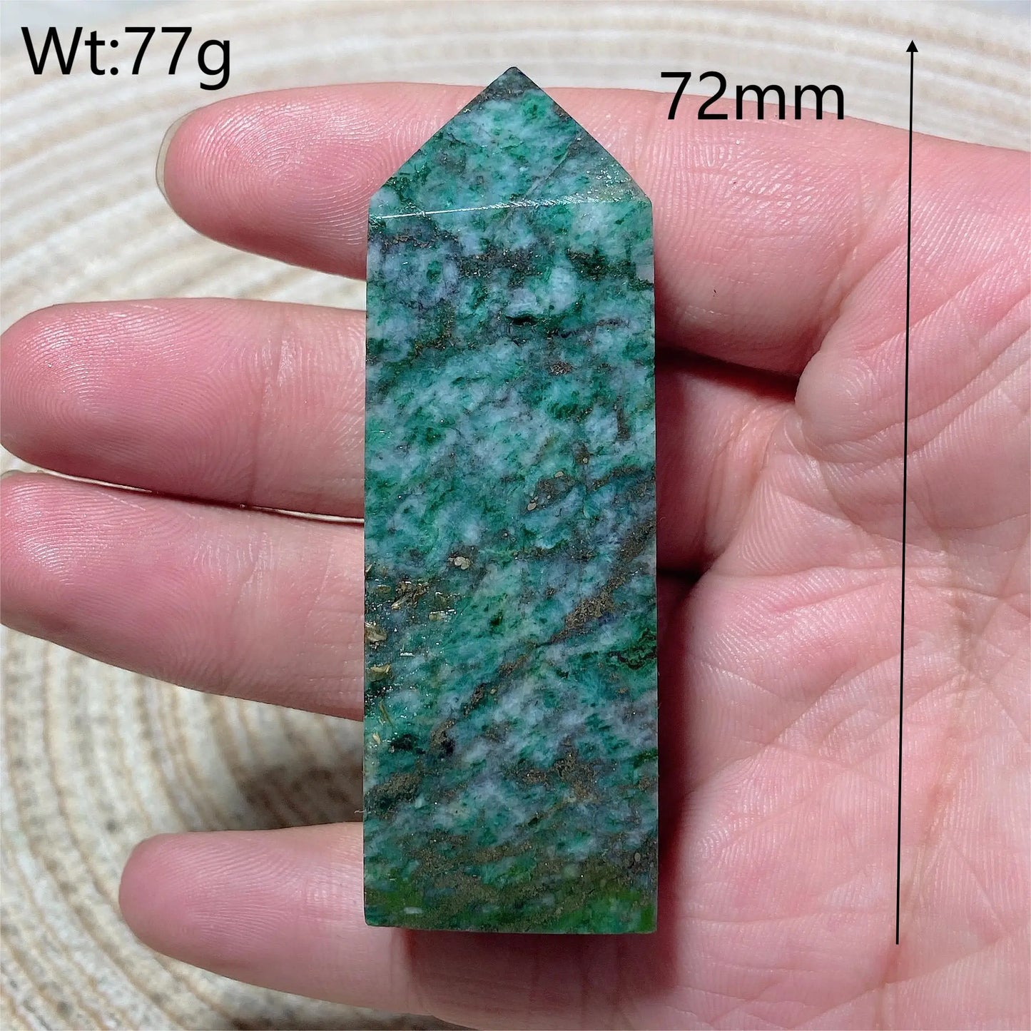 Natural Crystal Dioptase Tower Pyrite Healing Wholesale Gemstone Energy Polished Obelisk Precious Gift