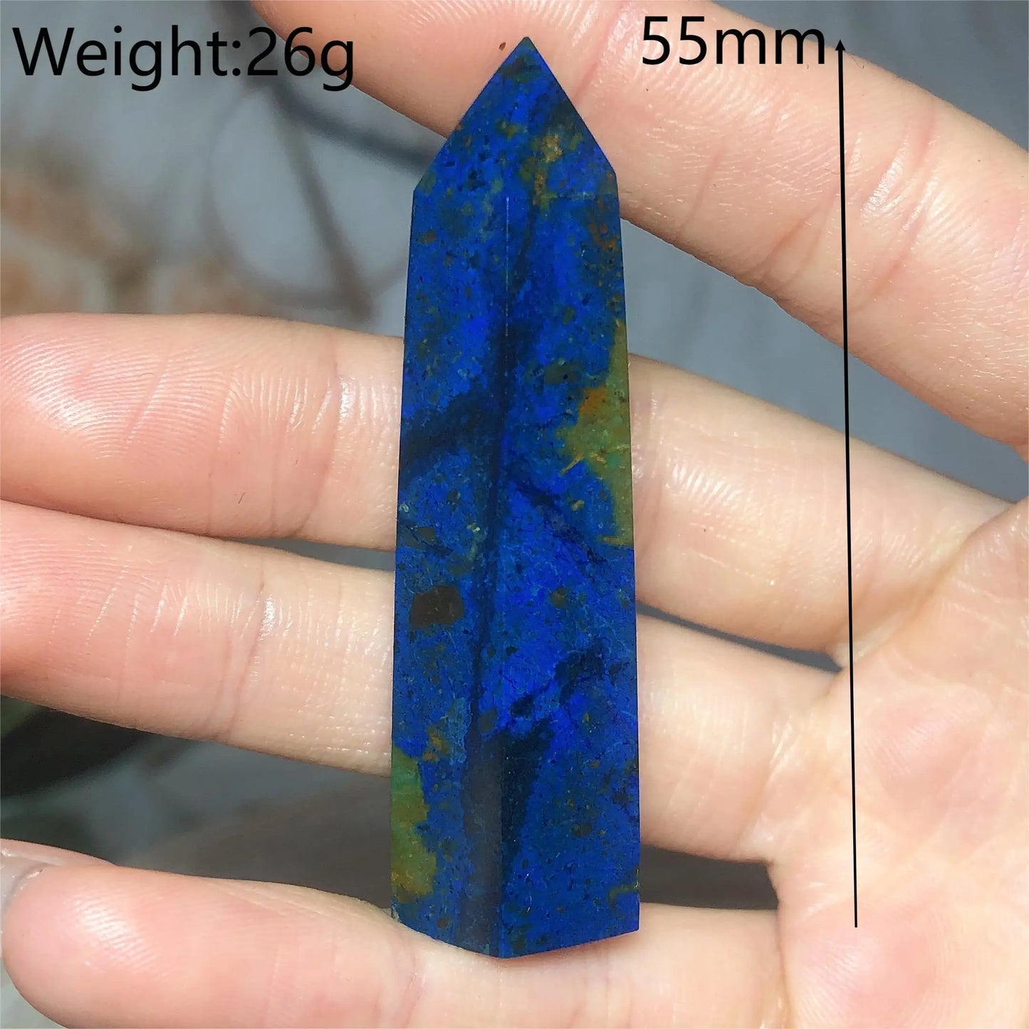 Natural Crystals Chrysocolla With Azurite Tower Healing High Quality Energy Mineral Wholesale Reiki Home Decroration