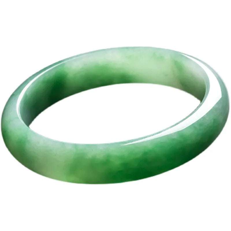 Pulseira de jadeíta natural genuína para mulheres, bracelete de jade da Birmânia, joias com pingentes de moda, pedra de jade de gelo, presentes de amuleto