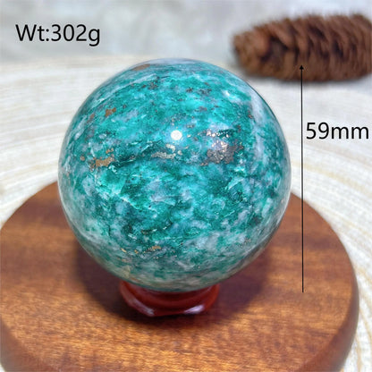 Natural Crystals Dioptase Pyrite Sphere Balls Polished Room Decor Energy Gift Mineral Ore Stone