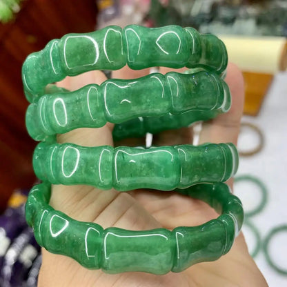 Pulseira de contas de pedra de jade aventurina verde, joia com pedras preciosas naturais para homens e mulheres, para presente, atacado!