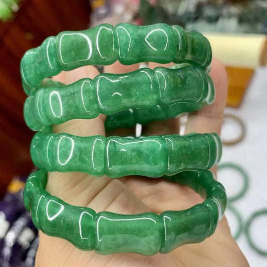 Pulseira de contas de pedra de jade aventurina verde, joia com pedras preciosas naturais para homens e mulheres, para presente, atacado!