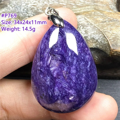 Top Natural Purple Charoite Stone Pendant Jewelry For Women Lady Men Love Healing Crystal Beads Silver Energy Gemstone AAAAA