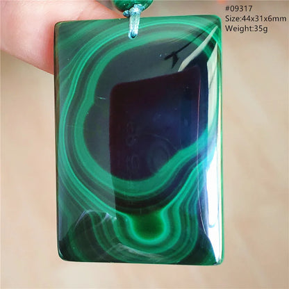 Natural Green Malachite Chrysocolla Pendant Jewelry Rectangle Women Men Big Fashion Green Chrysocolla Fashion Necklace AAAAAA