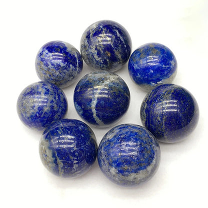 70mm Natural Crystal Mineral Lapis Lazuli Crystal Ball Stone Reiki Healing Quartz Spheres Desktop Home Decor Stone Crafts