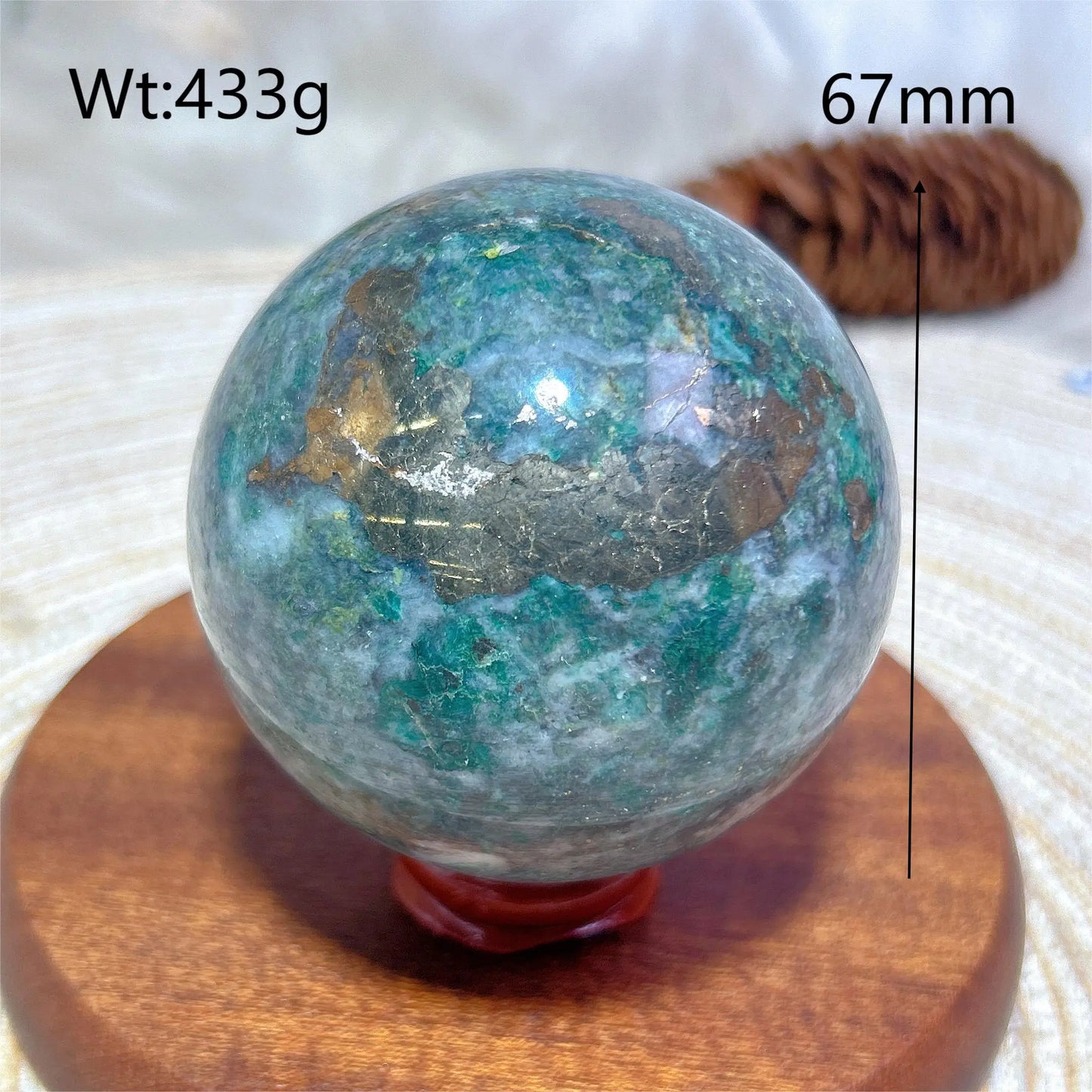 Natural Crystals Dioptase Pyrite Sphere Balls Polished Room Decor Energy Gift Mineral Ore Stone