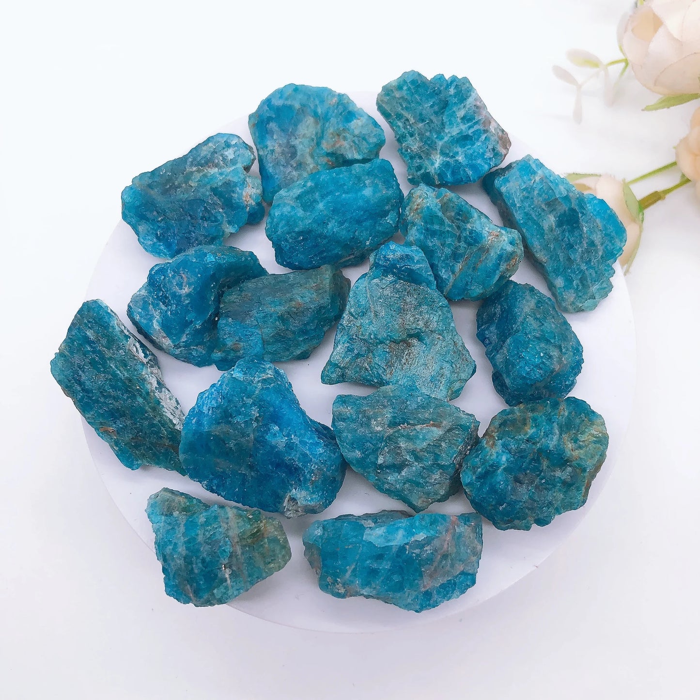 50g Apatita Natural Minério Bruto Pedra Mineral Amostra Cristal Quartzo Rocha Áspera Aquário Energia Cura Coleção Decoração Para Casa