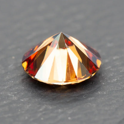 Moissanite Lab Grown Diamond Garnet Colored Round Cut Certified Moissanita Passed Tester For Jewelry Making